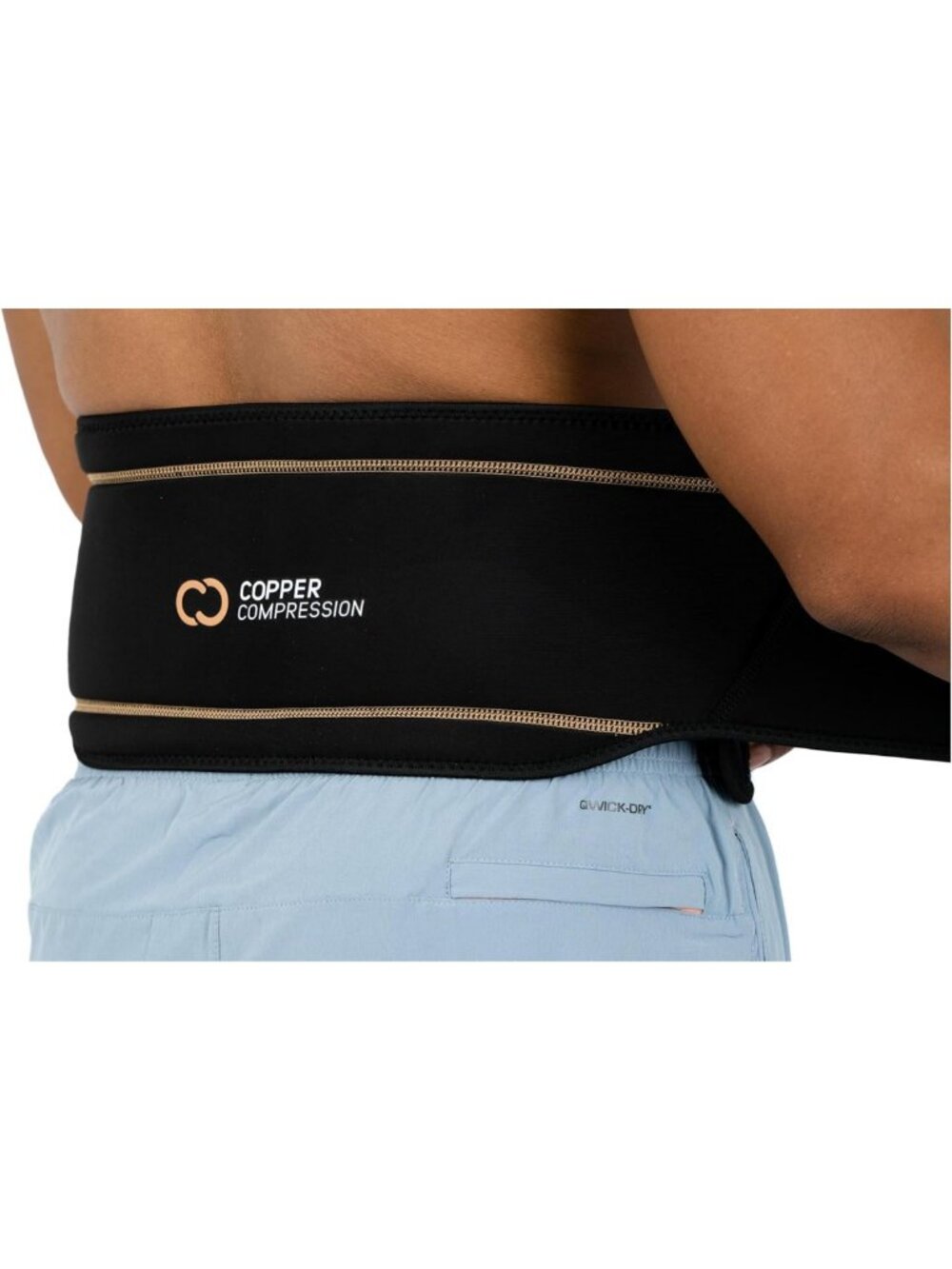 Adjustable Copper Infused Back Brace for Lumbar Support & Pain Relief, Unisex